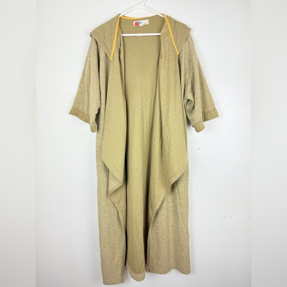 FP Beach Free People Hooded Duster Cardigan Lightweight Boho Loungewear Coastal